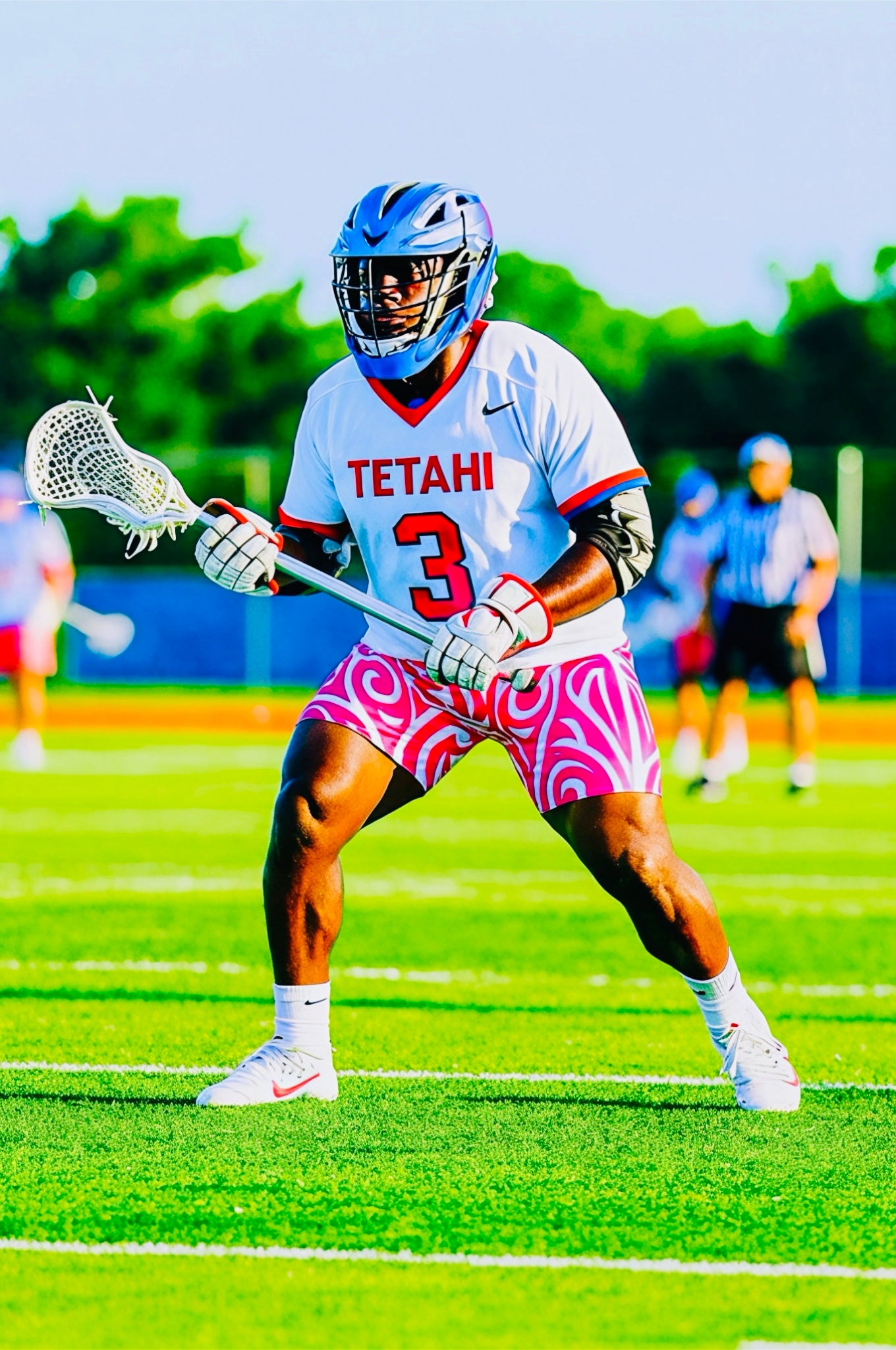 Hot Pink and White Compression Boys Skins